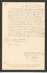 k.k. naturhistorisches Hofmuseum, Intendanzakten 1885-1896 (Hauer), Aktenzahl Z.712/1890, Seite 1